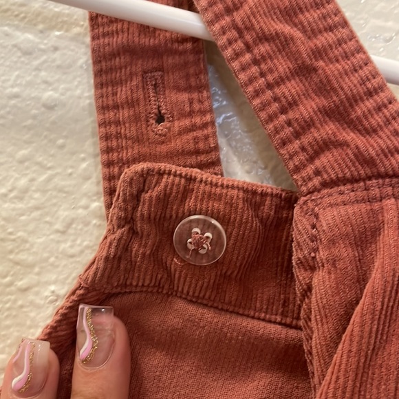 Dusty Pink Overall Dress - Picture 8 of 9